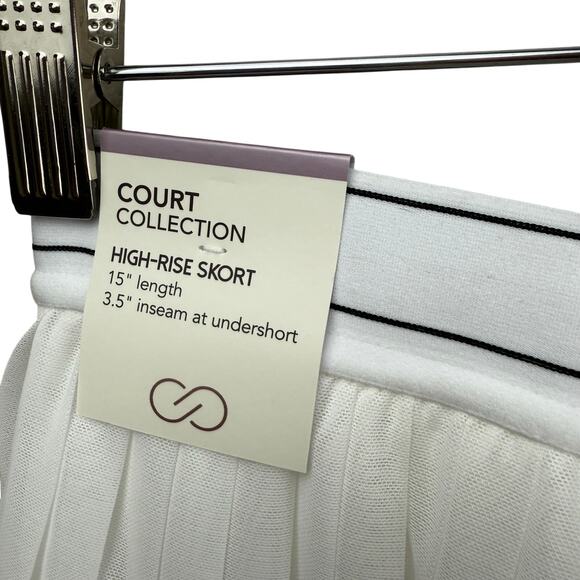 CALIA Women's White Pleated Mesh Skort - Picture 10 of 11